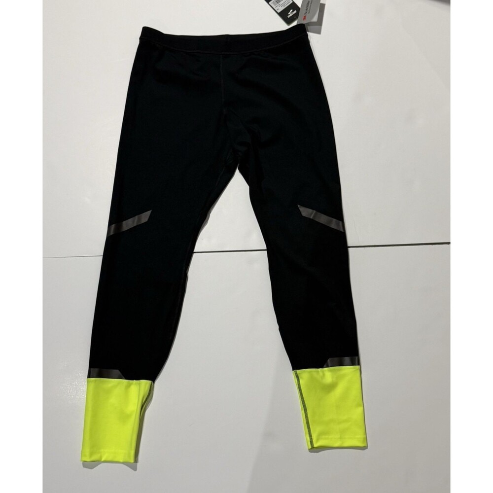 Brooks Carbonite Running Tights Men’s L – Black Neon Yellow Reflective